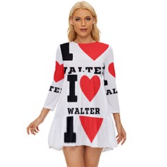 I Love Walter Long Sleeve Babydoll Dress by ilovewhateva