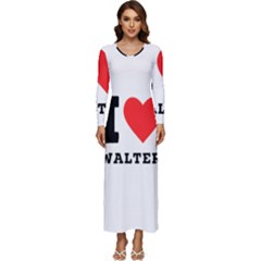 I Love Walter Long Sleeve Longline Maxi Dress by ilovewhateva