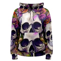 Cute Skulls And Bones Women s Pullover Hoodie