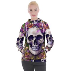 Cute Skulls And Bones Women s Hooded Pullover