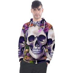 Cute Skulls And Bones Men s Pullover Hoodie