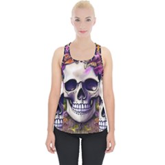 Cute Skulls And Bones Piece Up Tank Top