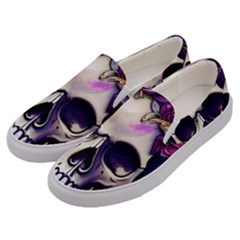 Cute Skulls And Bones Men s Canvas Slip Ons by GardenOfOphir