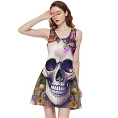 Cute Skulls And Bones Inside Out Racerback Dress by GardenOfOphir