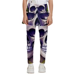 Cute Skulls And Bones Kids  Skirted Pants by GardenOfOphir