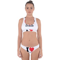 I Love Ethan Cross Back Hipster Bikini Set by ilovewhateva