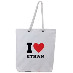 I Love Ethan Full Print Rope Handle Tote (large) by ilovewhateva