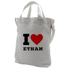 I Love Ethan Canvas Messenger Bag by ilovewhateva