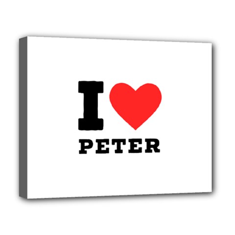 I Love Peter Deluxe Canvas 20  X 16  (stretched) by ilovewhateva