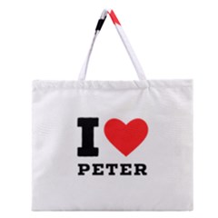 I Love Peter Zipper Large Tote Bag by ilovewhateva