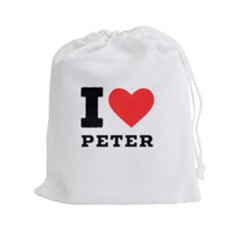 I Love Peter Drawstring Pouch (2xl) by ilovewhateva