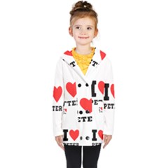 I Love Peter Kids  Double Breasted Button Coat by ilovewhateva