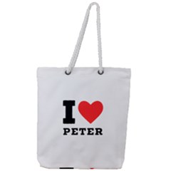 I Love Peter Full Print Rope Handle Tote (large) by ilovewhateva