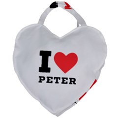 I Love Peter Giant Heart Shaped Tote by ilovewhateva