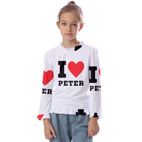 I Love Peter Kids  Frill Detail Tee by ilovewhateva