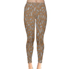 Leaves-013 Inside Out Leggings by nateshop