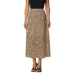 Leaves-013 Classic Midi Chiffon Skirt