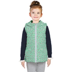 Leaves-015 Kids  Hooded Puffer Vest by nateshop