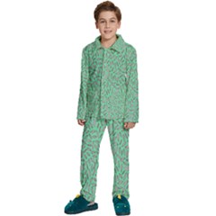 Leaves-015 Kids  Long Sleeve Velvet Pajamas Set by nateshop