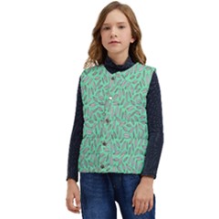 Leaves-015 Kid s Short Button Up Puffer Vest	 by nateshop