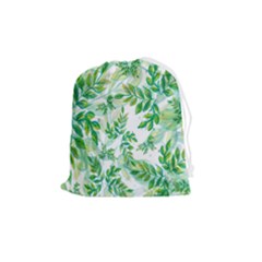 Leaves-37 Drawstring Pouch (medium) by nateshop