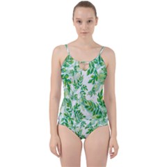 Leaves-37 Cut Out Top Tankini Set by nateshop