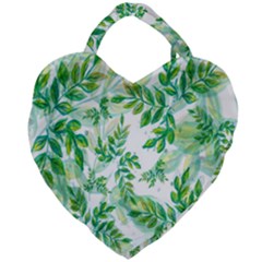 Leaves-37 Giant Heart Shaped Tote by nateshop