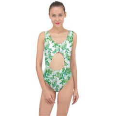 Leaves-37 Center Cut Out Swimsuit by nateshop