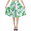 Leaves-37 Flared Midi Skirt View1