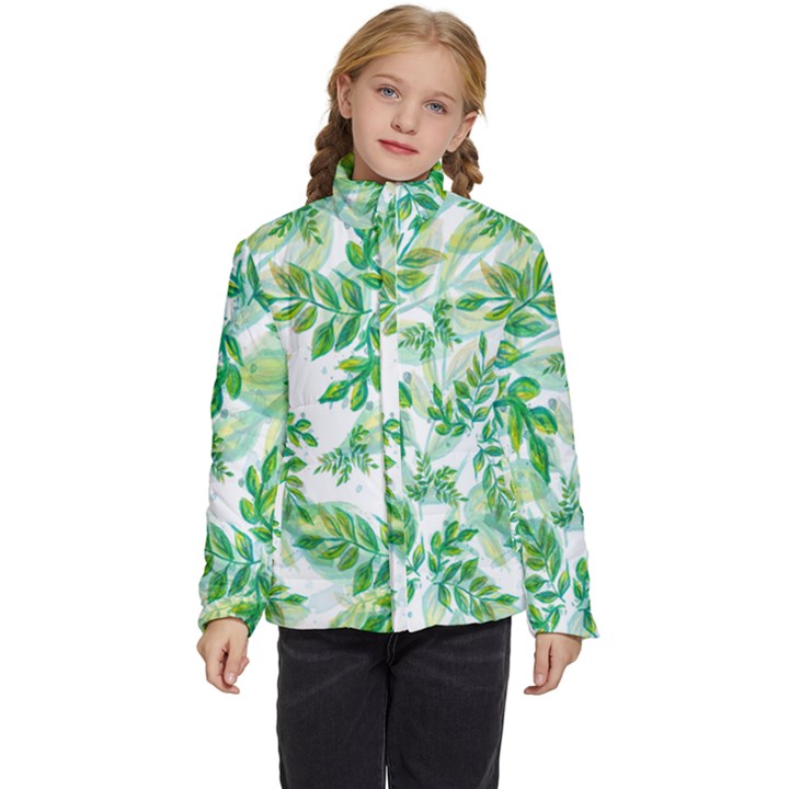 Leaves-37 Kids  Puffer Bubble Jacket Coat