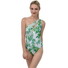 Leaves-37 To One Side Swimsuit by nateshop