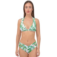 Leaves-37 Double Strap Halter Bikini Set by nateshop