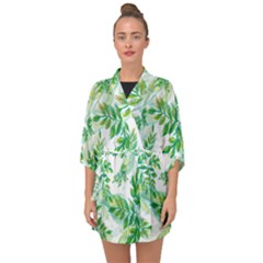 Leaves-37 Half Sleeve Chiffon Kimono by nateshop