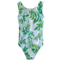 Leaves-37 Kids  Cut-out Back One Piece Swimsuit by nateshop