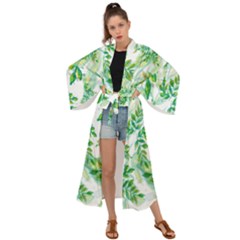 Leaves-37 Maxi Kimono