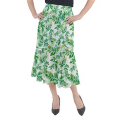 Leaves-37 Midi Mermaid Skirt by nateshop