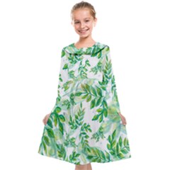 Leaves-37 Kids  Midi Sailor Dress by nateshop