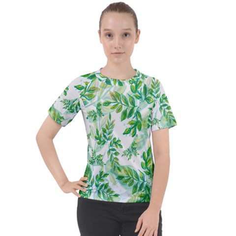 Leaves-37 Women s Sport Raglan Tee by nateshop