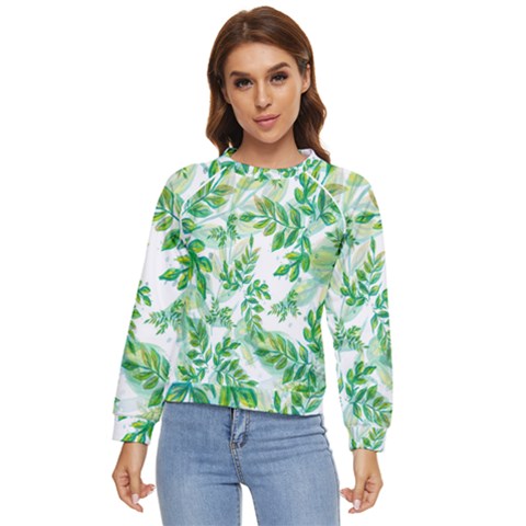 Leaves-37 Women s Long Sleeve Raglan Tee by nateshop