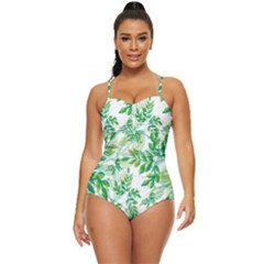 Leaves-37 Retro Full Coverage Swimsuit by nateshop