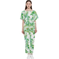 Leaves-37 Batwing Lightweight Chiffon Jumpsuit by nateshop