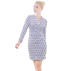 Ornamental 01 Button Long Sleeve Dress by nateshop