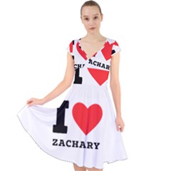 I Love Zachary Cap Sleeve Front Wrap Midi Dress by ilovewhateva