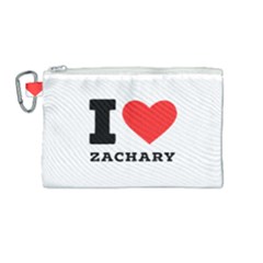 I Love Zachary Canvas Cosmetic Bag (medium) by ilovewhateva