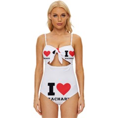 I Love Zachary Knot Front One-piece Swimsuit by ilovewhateva