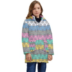 Ornamental 02 Kid s Hooded Longline Puffer Jacket by nateshop