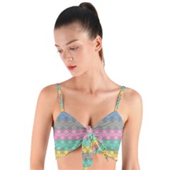 Ornamental 02 Woven Tie Front Bralet by nateshop