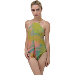 Paint-19 Go With The Flow One Piece Swimsuit by nateshop