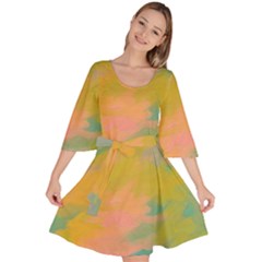 Paint-19 Velour Kimono Dress by nateshop