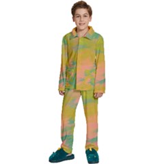 Paint-19 Kids  Long Sleeve Velvet Pajamas Set by nateshop